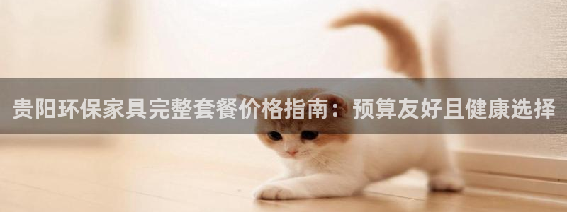 杏耀平台服务中心是干嘛的：贵阳环保家具完整套餐价格指南：预算