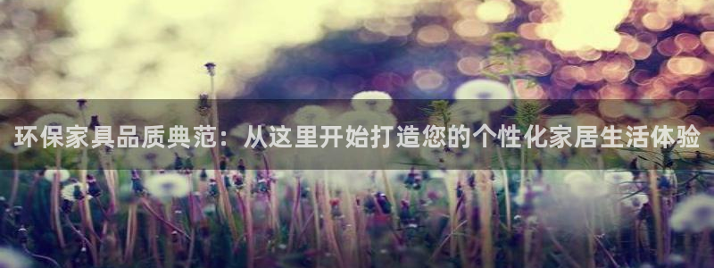 杏耀平台开户：环保家具品质典范：从这里开始打造您的个性化家居